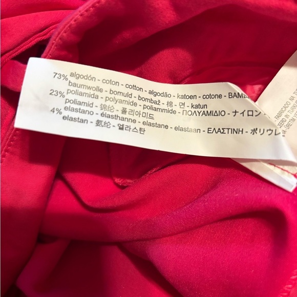 ZARA BASIC HIGH WAISTED TIE SASH HOT PINK TAPERED LEG PANTS SIZE XS💞🩷 - Picture 7 of 8